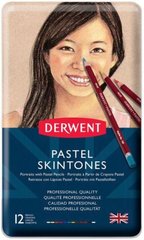 Набор пастельных карандашей Pastel Pencils, Skintone, в металлической коробке, 12 штук, Derwent