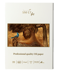 Блокнот для масла Smiltainis Pro Create А5, 20х28 см, 230 г/м2, 10 листов, белый, льняная, Authentic