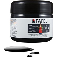 Фарба акрилова для декору Tafel, Чорна, з ефектом графітної дошки, 225 мл, Marabu
