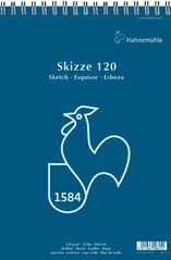 Альбом для малювання на спіралі Skizze 120 А4, 120 г/м², 50 аркушів, Hahnemuhle