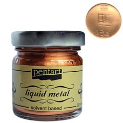 Краска Медь, с эффектом жидкого металла, на основе растворителя, 30 мл, Pentart
