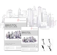 Альбом-склейка для графіки та ілюстрацій Bristol, А4, 21х29,7 см, 250 г/м², 20 аркушів, Hahnemuhle