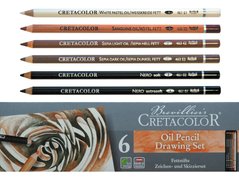 Набор масляных карандашей OIL PENCILS 6 штук, Cretacolor