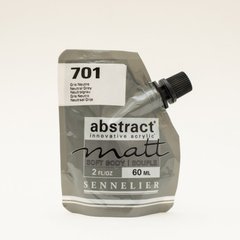 Краска акриловая Sennelier Abstract, Серый нейтральный №701, 60 мл, дой-пак, матовая