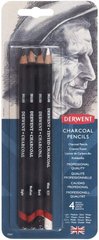 Набор угольных карандашей Charcoal, 4 штуки, Derwent