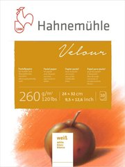 Альбом-склейка для пастелі Velour, 24x32 см, 260 г/м², 10 аркушів, біла, Hahnemuhle