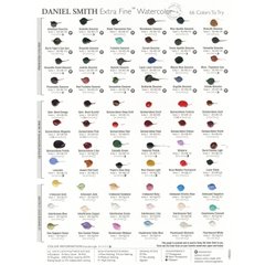 Дот-карта акварельних фарб Daniel Smith, 66 кольорів