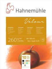 Альбом-склейка для пастели Velour, 24x32 см, 260 г/м², 10 листов, 10 цветов, Hahnemuhle