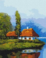 Картина за номерами Будиночок біля озера, 40x50 см, Brushme