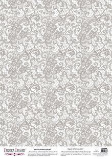 Веллум з малюнком Floral Sentiments Мереживо, А3, 29,7х42 см, 90 г/м&sup2;, аркуш, Fabrika Decoru