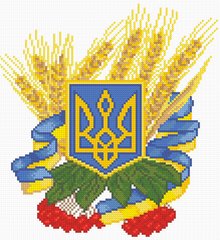 Алмазная вышивка Герб Украины 28x30 см