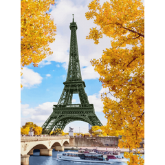 Полотно на картоні з контуром, Міста „Париж 6“, 30х40, бавовна, акрил, ROSA START