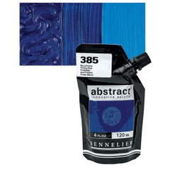 Краска акриловая Sennelier Abstract, Синий основной №385, 120 мл, дой-пак