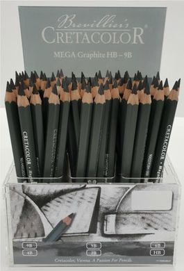 Олівець графітний MegaGraphite із збільшеним стрижнем 5,5 мм, 9B, Cretacolor