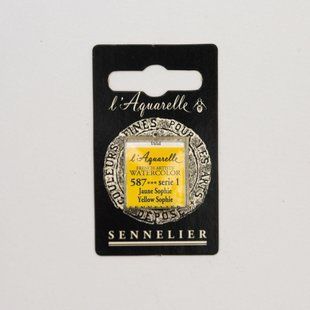Акварельная краска Sennelier, полукювета, S1, Жёлтая Софи