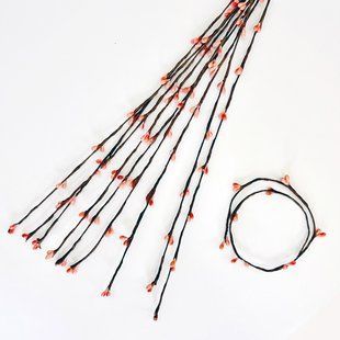 Декоративная веточка ивы, Персиковая, 1 штука, Fabrika Decoru