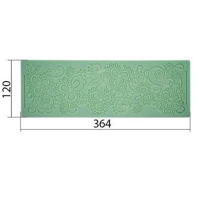 Силіконовий килимок №23, Венеціанське мереживо, 12 x36,4 см, Fabrika Decoru
