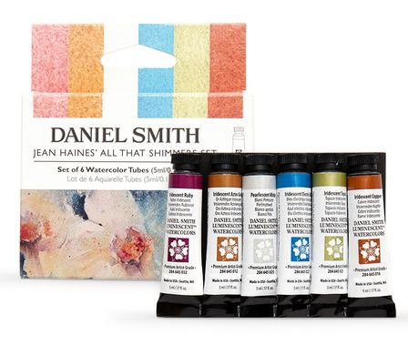 Набір акварельних фарб Daniel Smith в тубах 6 кольорів 5 мл Jean Haines All That Shimm