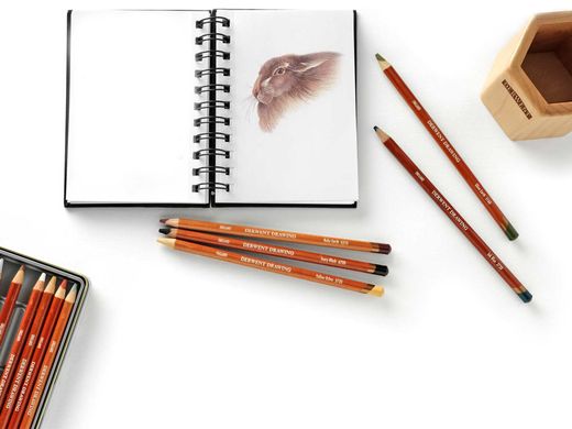 Набір олівців для рисунку Drawing, металева коробка, 6 штук, Derwent