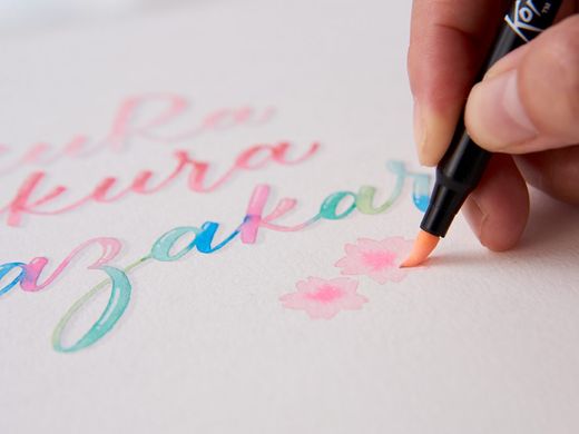 Набор маркеров Koi Coloring Brush Pen, Portrait, 6 шт, Sakura