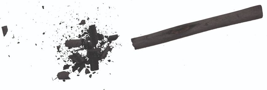 Уголь из виноградной лозы c бархатистым эффектом Sennelier, 12 штук, большой (7-9 мм)