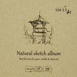Альбом для ескизов Authentic Layflat, 14x14 см, 100 г/м2, 32 листа, натуральный, Smiltainis