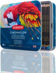 Набор цветных карандашей Chromaflow, металлическая коробка, 48 штук, Derwent