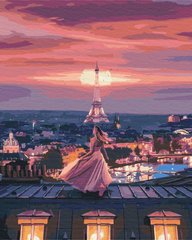 Картина по номерам Фантастический вечер в Париже, 40х50 см, Brushme