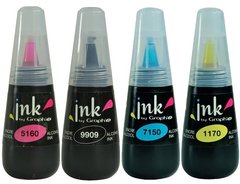 Набор спиртовых чернил для заправки маркеров, Primary colours, 25 мл, 4 штуки, Graph'it