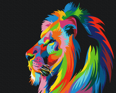 Картина по номерам Радужный царь зверей, 40x50 см, Brushme