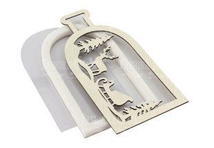 Заготовка для шейкера Зимние мечты, 5,9x12,8 см, молочный, Fabrika Decoru