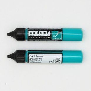 Линер акриловый Abstract 3D, 27 мл, Бирюзовый, Sennelier