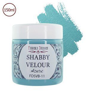 Фарба акрилова Shabby Velour, Лазурний, 150 мл, Fabrika Decoru