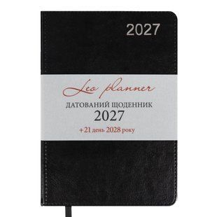 Ежедневник деловой Leo Planner City, A5, датированный 2027, твердый, черный, 368 страниц