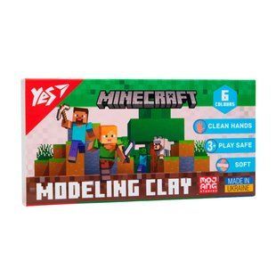 Пластилін Yes Minecraft, 6 кольорів, 120 г