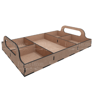 Мікс бокс-Піднос на 5 комірок, 7х18x30 см, МДФ, Fabrika Decoru