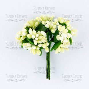Набор декоративных веточек, Кремовые, 12 штук, Fabrika Decoru