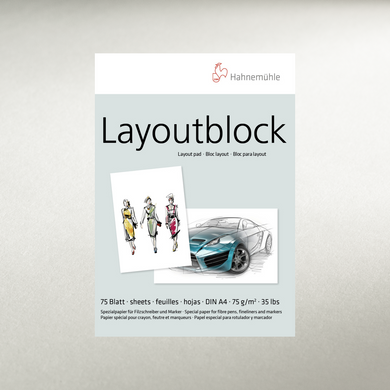 Альбом-склейка для маркеров Layoutblock А2, 42х59,4 см, 75 г/м², 75 листов, Hahnemuhle