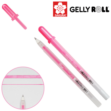 Ручка гелевая, GLAZE 3D-ROLLER, Розовый, Sakura