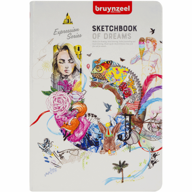 Блокнот Sketch/Notebook, 140 г/м2, 14,8х21 см, 80 листов, белый, Bruynzeel