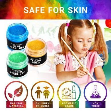 Набір пігментів SOAP SHOP, слюдяний порошок, для епоксидної смоли, мила, макіяжу, манікюру, 36 банок по 2,8 г. , Alexes