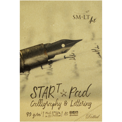 Альбом-склейка для каліграфії та леттерингу Start T А5, 90 г/м2, 30 аркушів, в крапку, Smiltainis