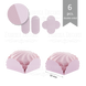 Набір картонних заготовок для пакування подарунків №010, Shabby pink-light pink, 3х5,5 см, 6 штук, Fabrika Decoru PM-FDPF-010-7-FD зображення 1 з 6