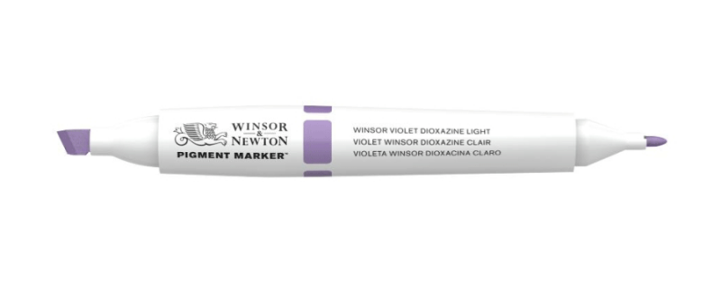 Маркер двосторонній, Pigment marker, (035) Діоксазін фіолетовий Вінзор світлий, Winsor & Newton