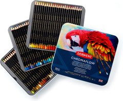 Набор цветных карандашей Chromaflow, металлическая коробка, 72 штуки, Derwent