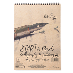 Альбом для каліграфії та леттерінгу на спіралі Star T А4, 21х29,7 см, 90 г/м2, у крапку, білий, 30 аркушів, Smiltainis