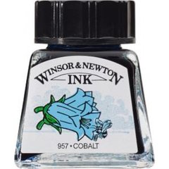 Туш Drawing Inks, 14 мл, №176 Cobalt (кобальт синій), Winsor&Newton