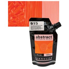 Краска акриловая Sennelier Abstract, Кадмий красно-оранжевый №615, 120 мл, дой-пак