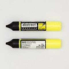 Лінер акриловий Abstract 3D, 27 мл, Жовтий флуоресцентний, Sennelier