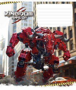 Тетрадь ученическая, 18 листов, в клетку, ВД-лак, Animals transformers, Школярик